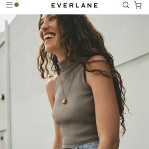 Everlane Ribbed Mock Neck Tank Top